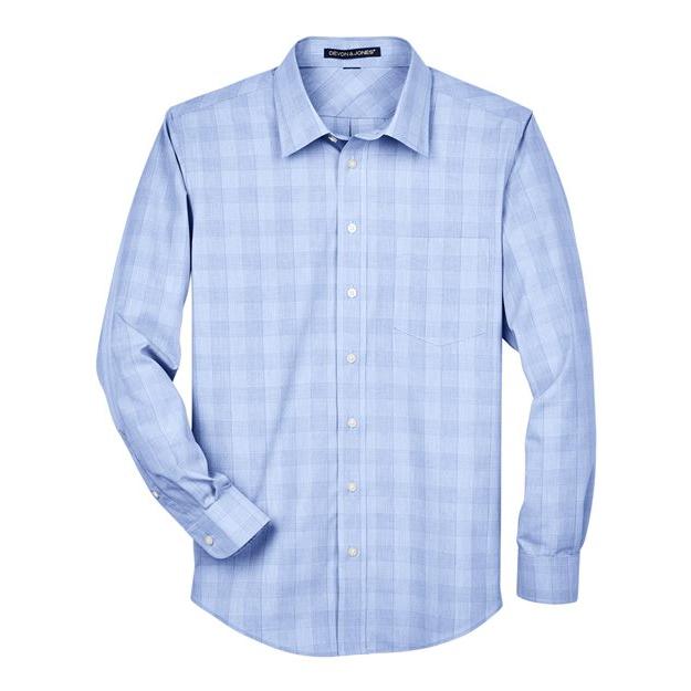 Devon & Jones Men' Crown Collection® Glen Plaid Woven Dress Shirt