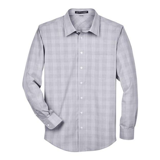 Devon & Jones Men' Crown Collection® Glen Plaid Woven Dress Shirt