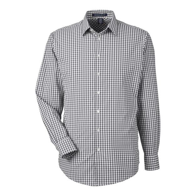 Devon & Jones Men' CrownLux Performance® Gingham Dress Shirt