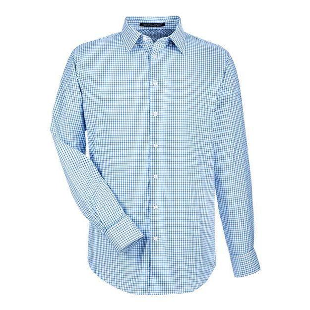Devon & Jones Men' CrownLux Performance® Micro Windowpane Woven Dress Shirt