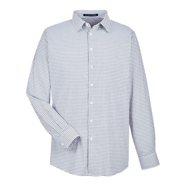 Devon & Jones Men' CrownLux Performance® Micro Windowpane Woven Dress Shirt