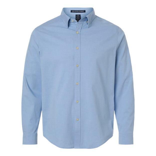 Devon & Jones Men' CrownLux Performance® Spencer Poplin Dress Shirt
