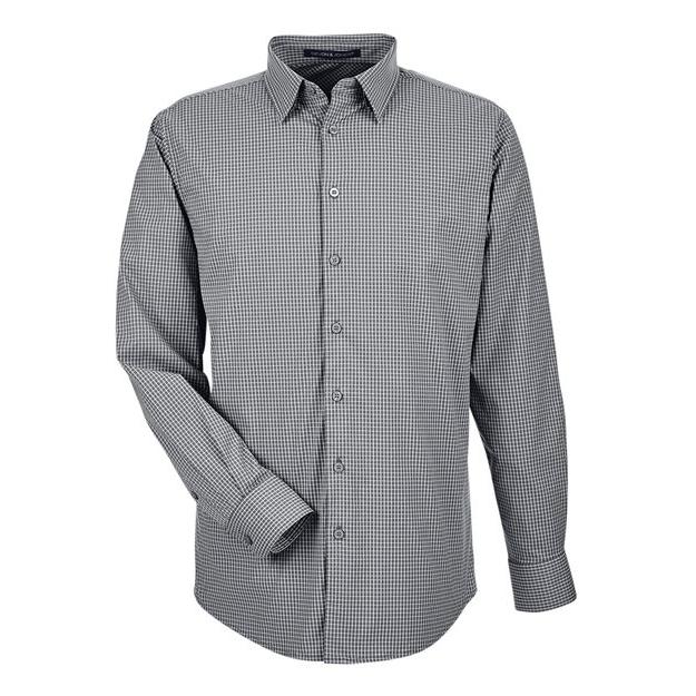 Devon & Jones Men' CrownLux Performance® Tonal Mini Check Woven Dress Shirt