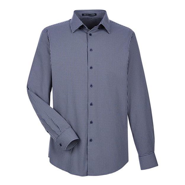 Devon & Jones Men' CrownLux Performance® Tonal Mini Check Woven Dress Shirt