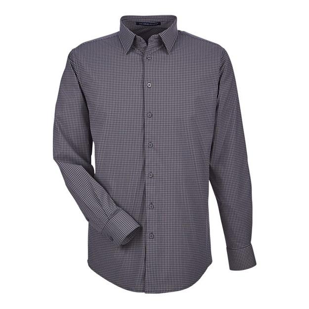 Devon & Jones Men' CrownLux Performance® Tonal Mini Check Woven Dress Shirt