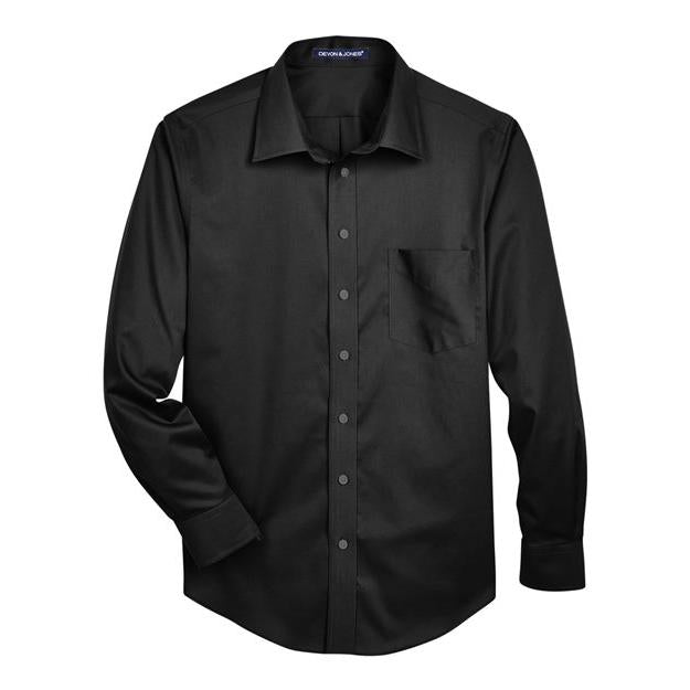 Devon & Jones Men's Crown Collection® Solid Stretch Twill Woven Dress Shirt