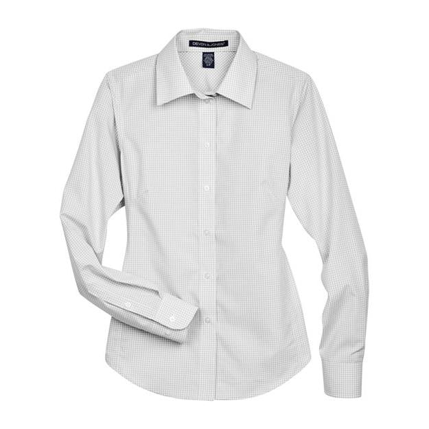 Devon & Jones Women' Crown Collection® Gingham Check Woven Dress Shirt