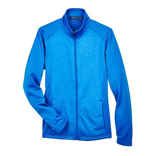 Devon & Jones - Women' Newbury Colorblock Mélange Fleece Full-Zip Jacket