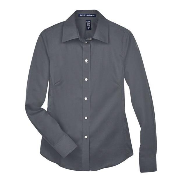 Devon & Jones Women's Crown Collection® Solid Stretch Twill Woven Dress Shirt