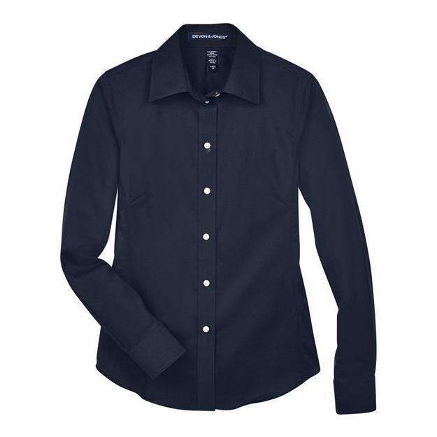 Devon & Jones Women's Crown Collection® Solid Stretch Twill Woven Dress Shirt