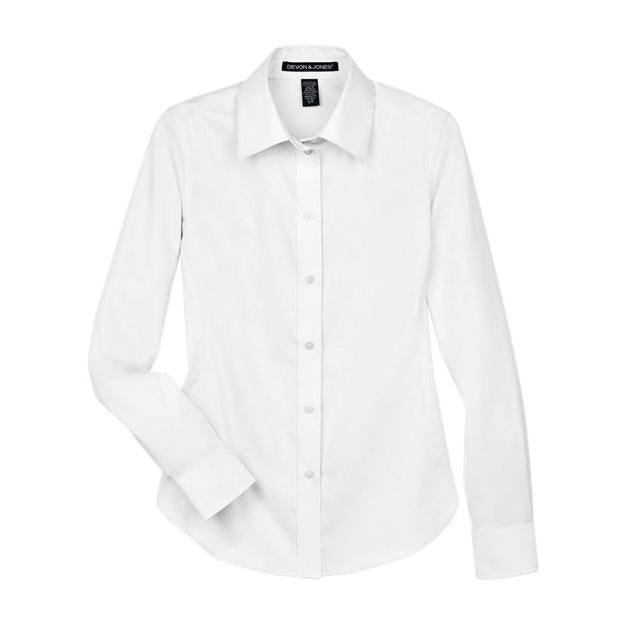 Devon & Jones Women's Crown Collection® Solid Stretch Twill Woven Dress Shirt