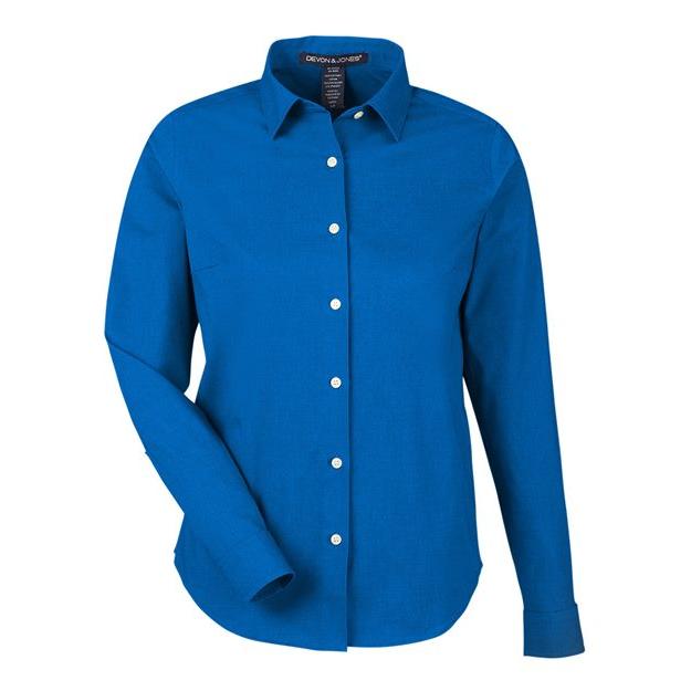 Devon & Jones Women's CrownLux Performance® Spencer Poplin Dress Shirt