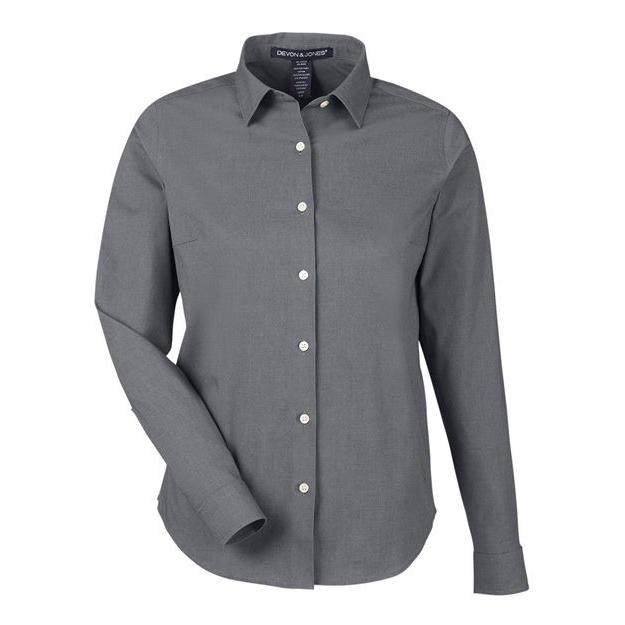 Devon & Jones Women's CrownLux Performance® Spencer Poplin Dress Shirt