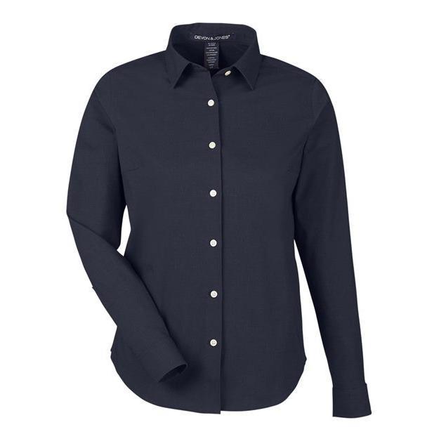 Devon & Jones Women's CrownLux Performance® Spencer Poplin Dress Shirt