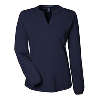 Devon & Jones Women's Raleigh Half-Placket Knit Top
