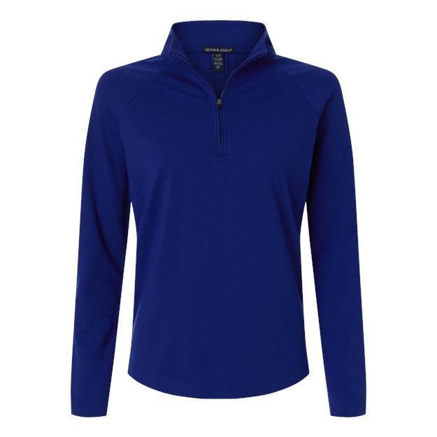 Devon & Jones Women's Seaton Pebble Textured Quarter-Zip Pullover