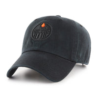 Edmonton Oilers '47 Clean Up Cap - Black on Black