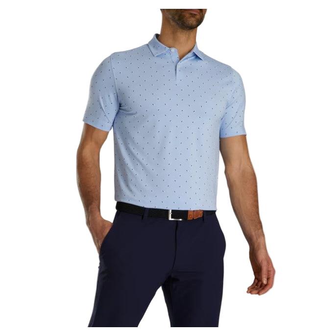 FootJoy Paisley Print Lisle Self Collar Mens Polo
