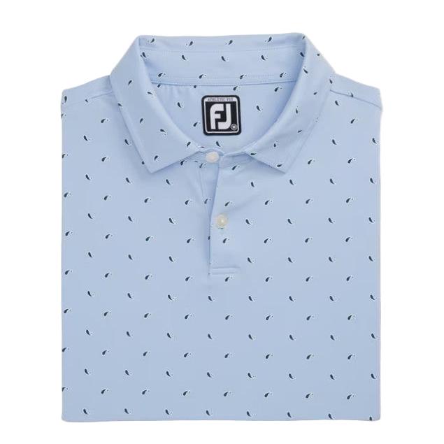 FootJoy Paisley Print Lisle Self Collar Mens Polo