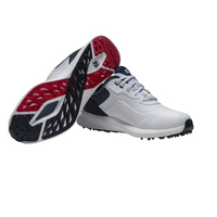 FootJoy Pro S/L Golf Shoes - White/Steel Blue/Peacoat