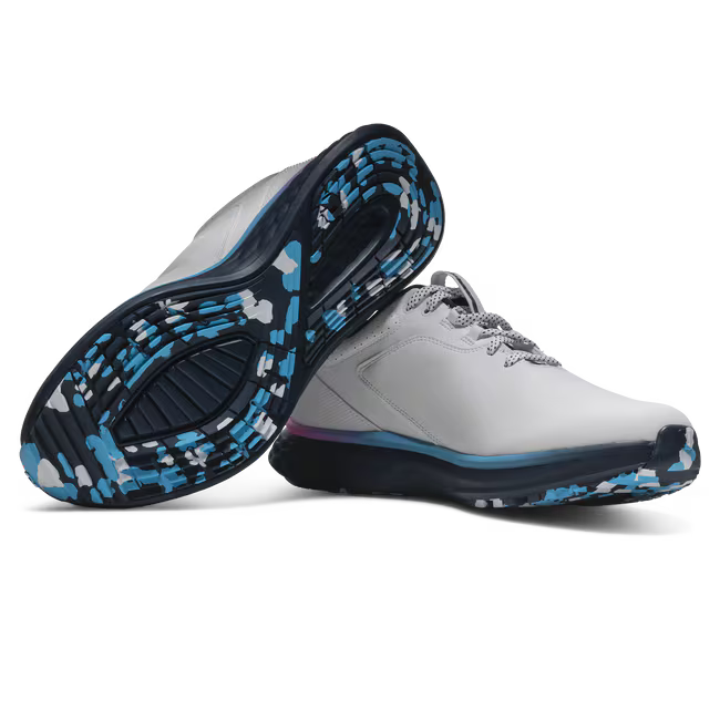 FootJoy Pulse Men's Golf Shoe - White/Navy/Pink - OPEN BOX SIZE 9 WIDE