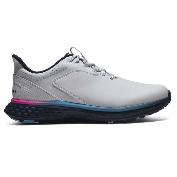 FootJoy Pulse Men's Golf Shoe - White/Navy/Pink - OPEN BOX SIZE 9 WIDE