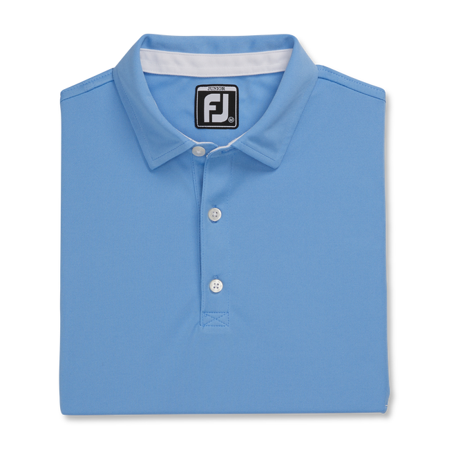 FootJoy Solid Pique Self Collar Golf Polo - Junior