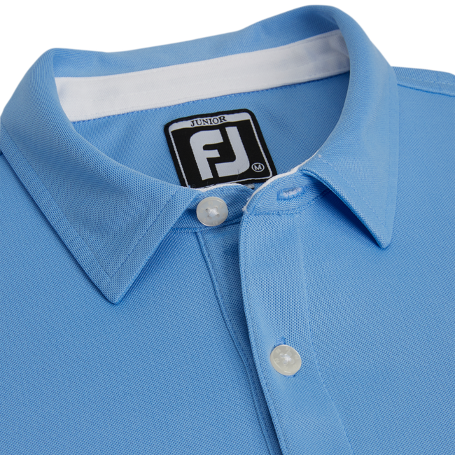 FootJoy Solid Pique Self Collar Golf Polo - Junior