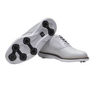 FootJoy Traditions Saddle Golf Shoe - White/White