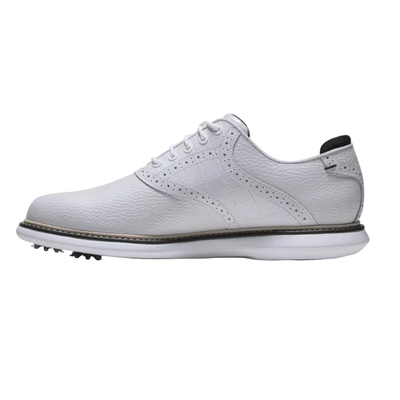FootJoy Traditions Saddle Golf Shoe - White/White