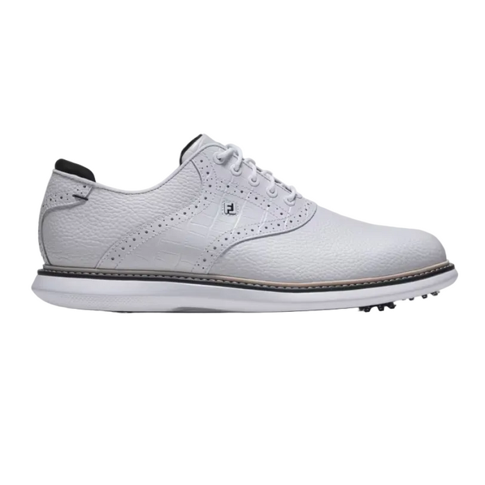FootJoy Traditions Saddle Golf Shoe - White/White