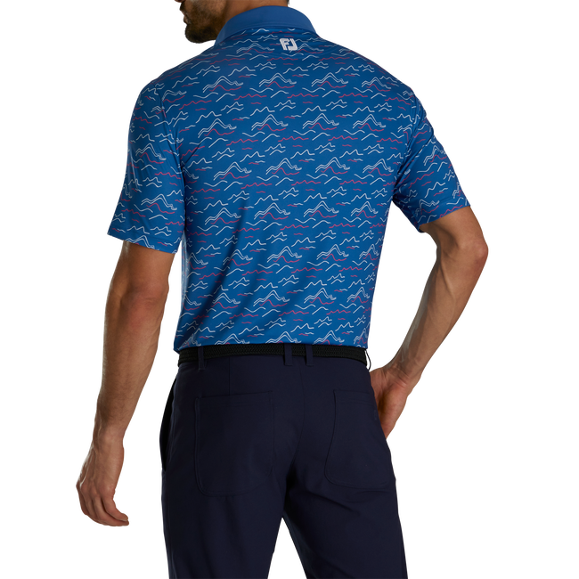 Footjoy Wave Print Lisle Self Collar Polo - Mens – Canadian Pro