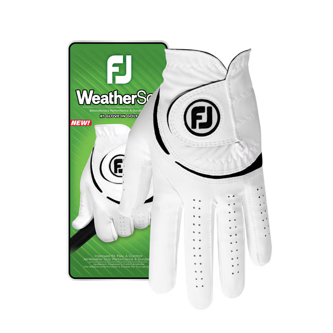 Footjoy Weathersof Golf Glove - Mens's 6 Pack - White/Black