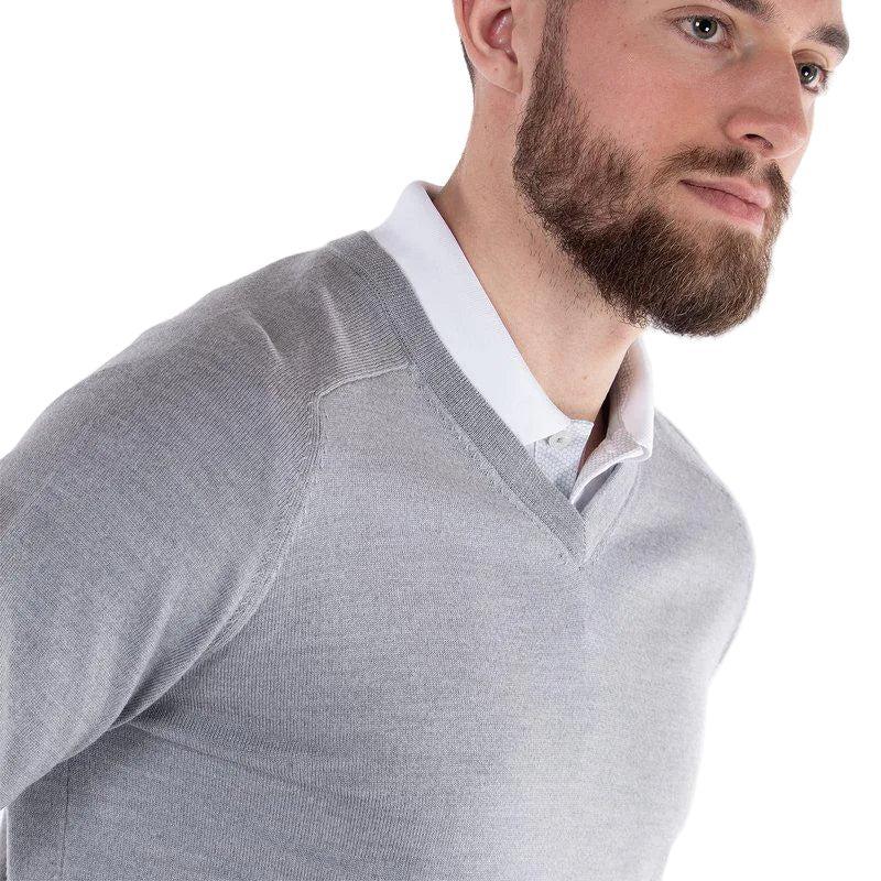 Galvin Green Carl Merino Men's Sweater - Grey