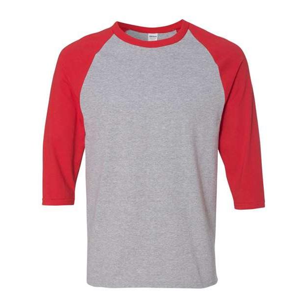 Gildan Unisex Heavy Cotton™ Raglan Three-Quarter Sleeve T-Shirt
