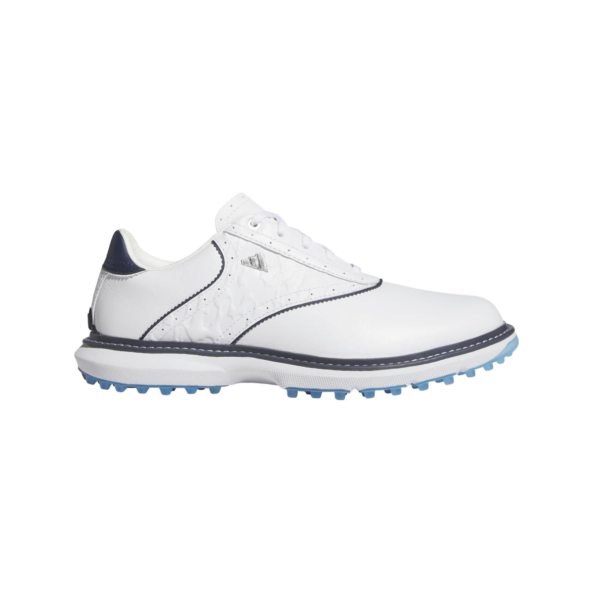 Adidas MC70 Spikeless Golf Shoes - Cloud White / Collegiate Navy / Lucid Ray Blue