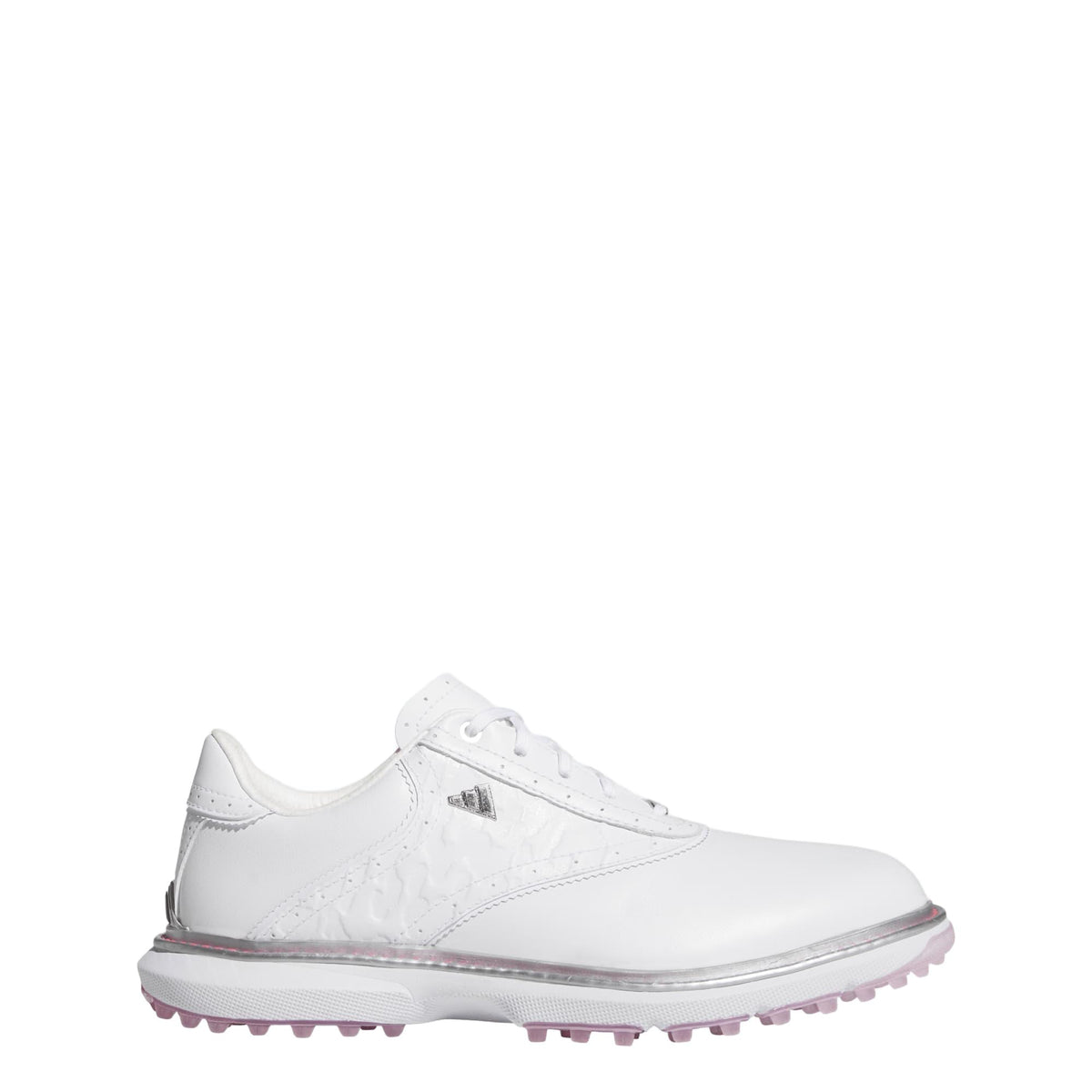 Adidas MC70 Spikeless Golf Shoes - Cloud White / Silver Metallic / Lucid Pink