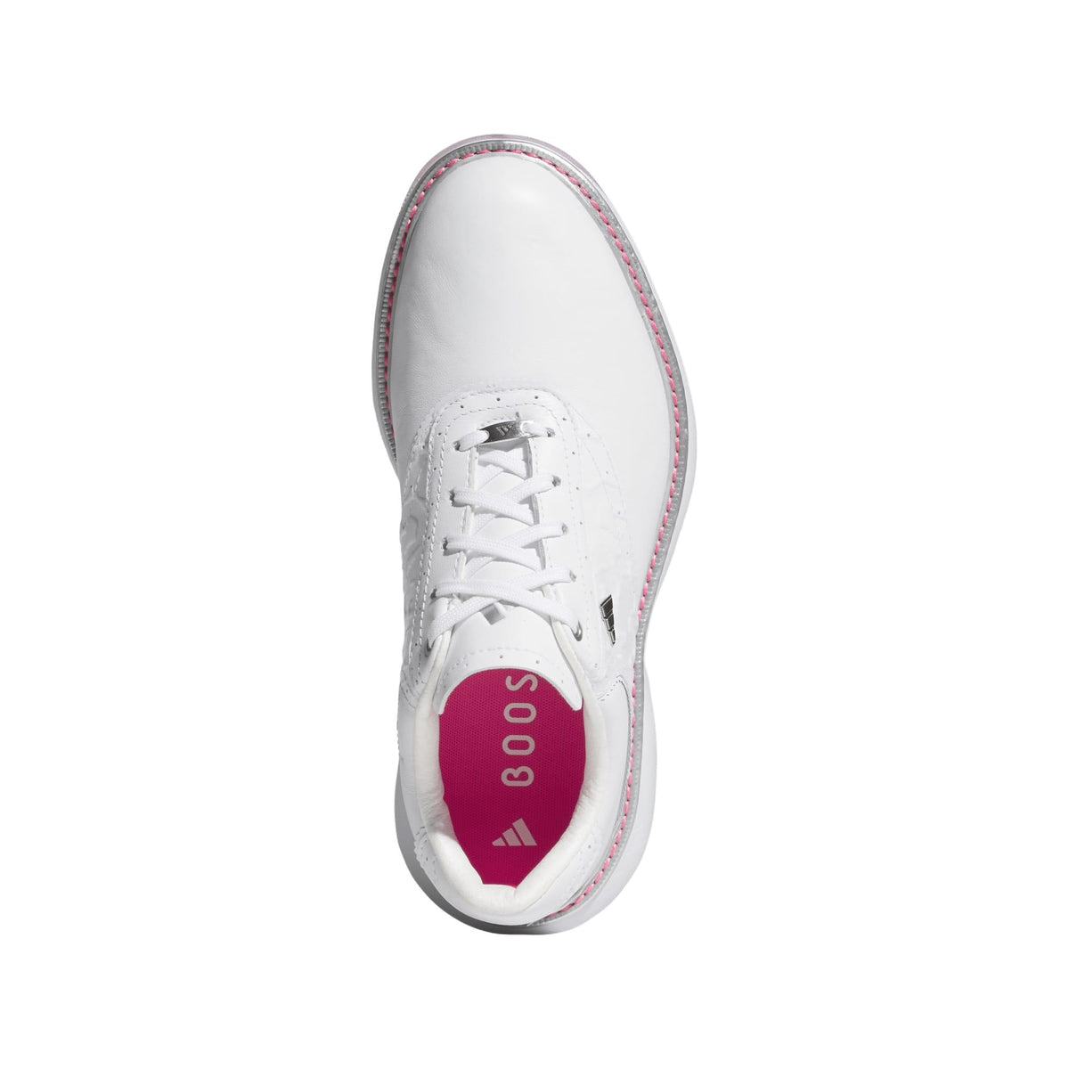 Adidas MC70 Spikeless Golf Shoes - Cloud White / Silver Metallic / Lucid Pink
