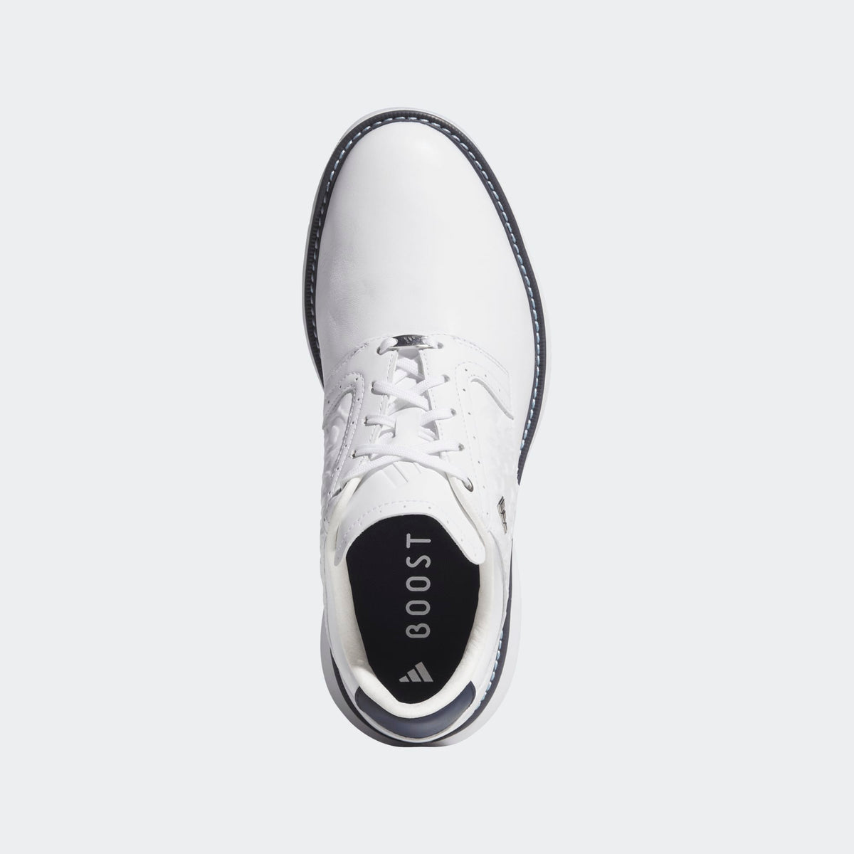 Adidas Mc70 Golf Shoes - Cloud White / Silver Metallic / Collegiate Navy