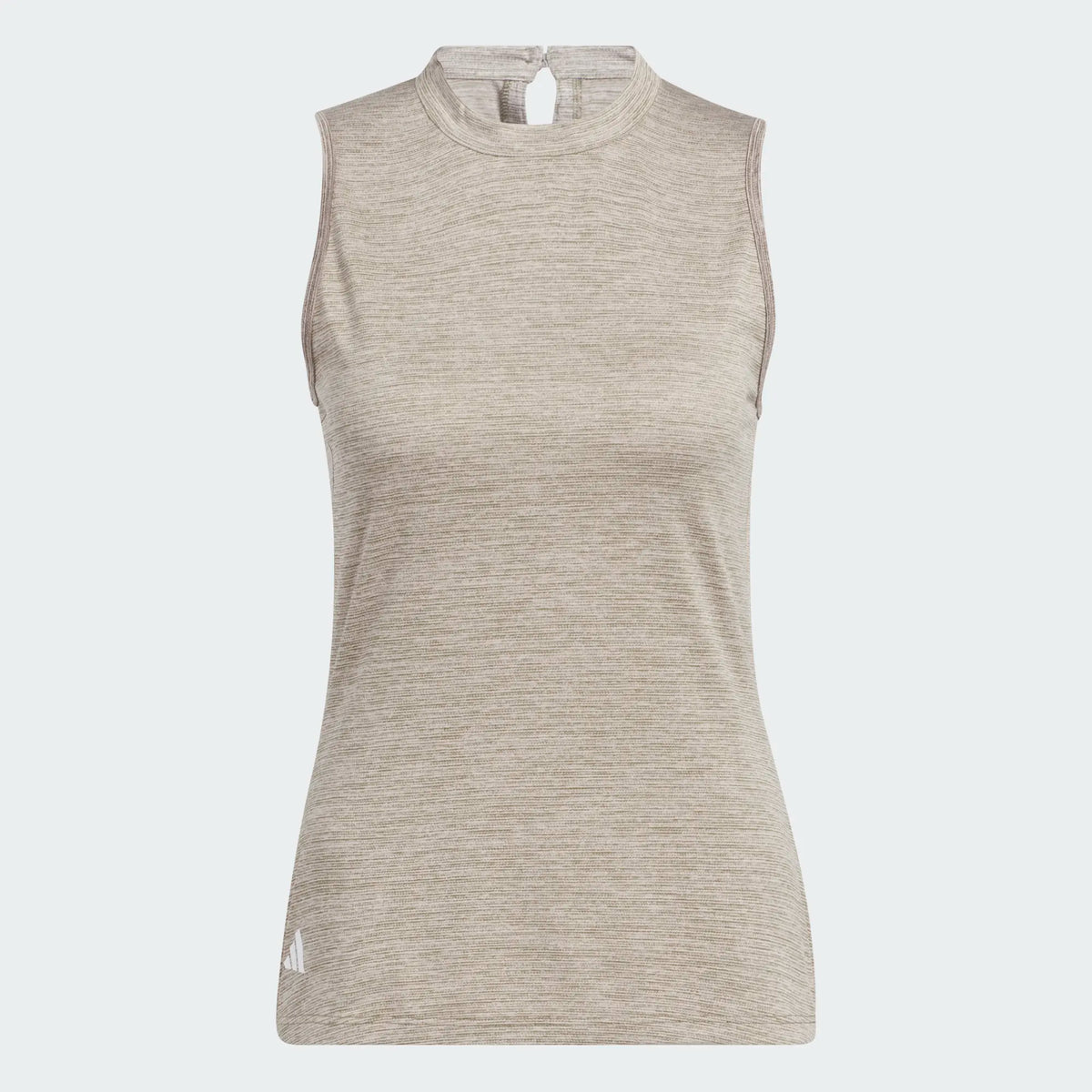 Adidas Essentials Heathered Mock-Neck Sleeveless Golf Polo - Womens