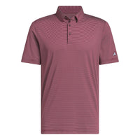 Adidas Ultimate365+ Pencil Stripe Climacool Polo Shirt - Maroon / White