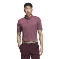 Adidas Ultimate365+ Pencil Stripe Climacool Polo Shirt - Maroon / White