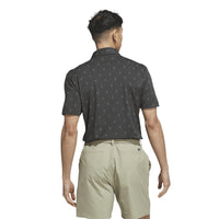Adidas Ultimate365 Essence Print Climacool Polo Shirt - Black