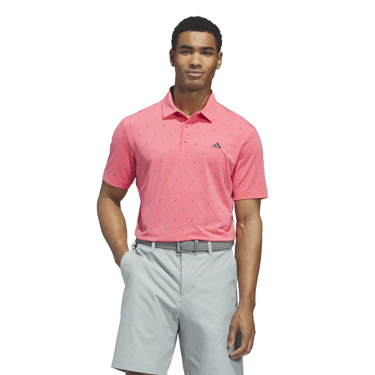 Adidas Ultimate365 Essence Print Climacool Polo Shirt - Pure Turbo