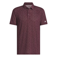 Adidas Ultimate365 Mesh Tango Print Climacool Polo Shirt - Maroon / Frozen Purple