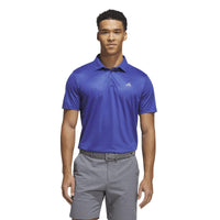 Adidas Performance Textured Print Polo Shirt - Dual Indigo / Slate