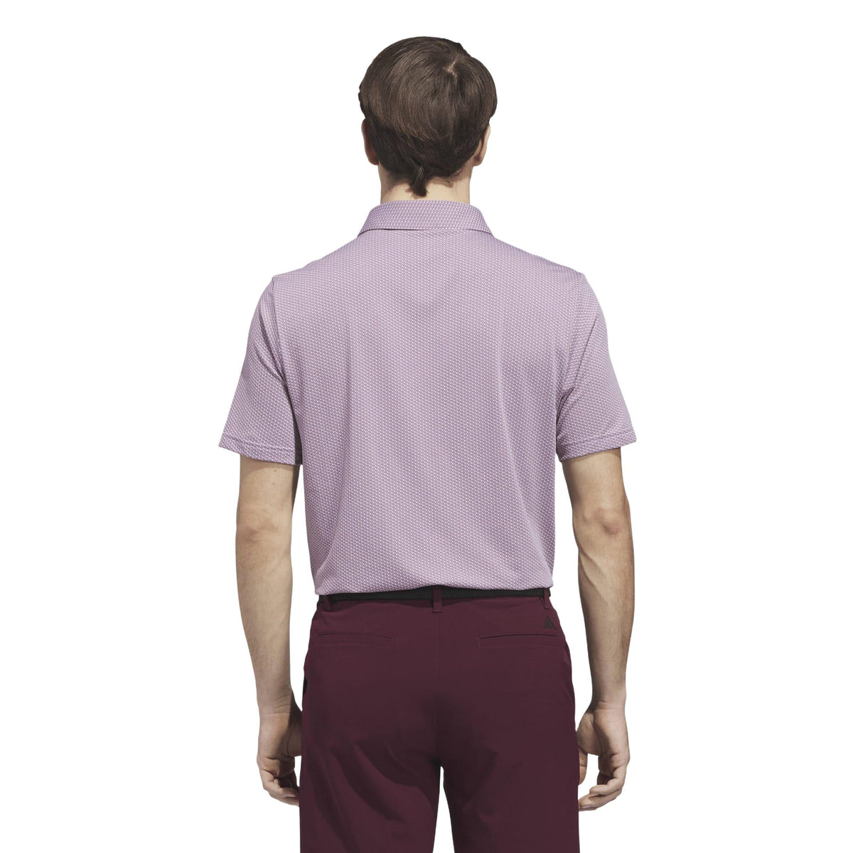 Adidas Performance Textured Polo Shirt - White / Maroon