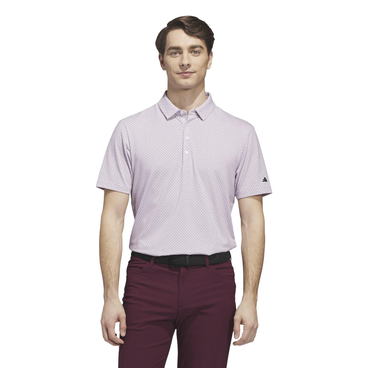 Adidas Ultimate365+ Go-To Print Polo Shirt - Frozen Purple / Maroon