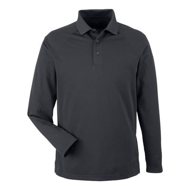 Harriton Men' Charge Snag and Soil Protect Long Sleeve Polo