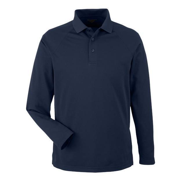 Harriton Men' Charge Snag and Soil Protect Long Sleeve Polo